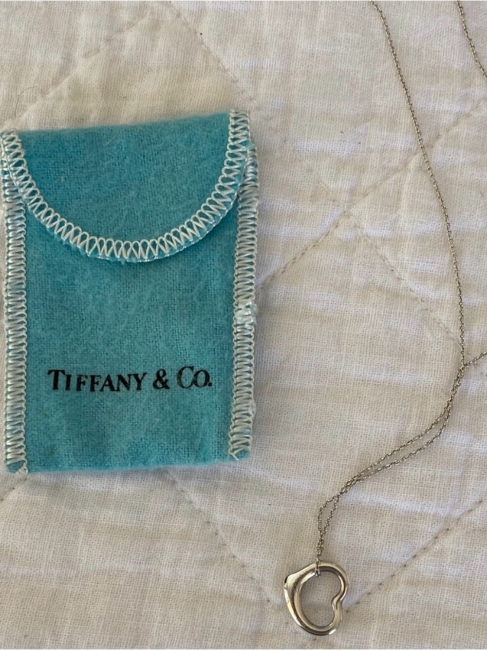 Tiffany & Co. Sterling Silver Open Heart Pendant